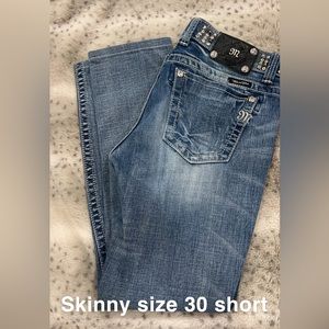 Miss Me jeans. Skinny size 30 short